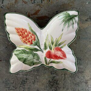 Butterfly Ceramic Trinket Dish Ceramic Candy Maxcera Floral Fairy Cottagecore
